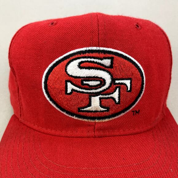 Vintage San Francisco 49ers Hat Cap Fitted 7-1/8 Red New Era NFL Pro Model 80s - Picture 3 of 8